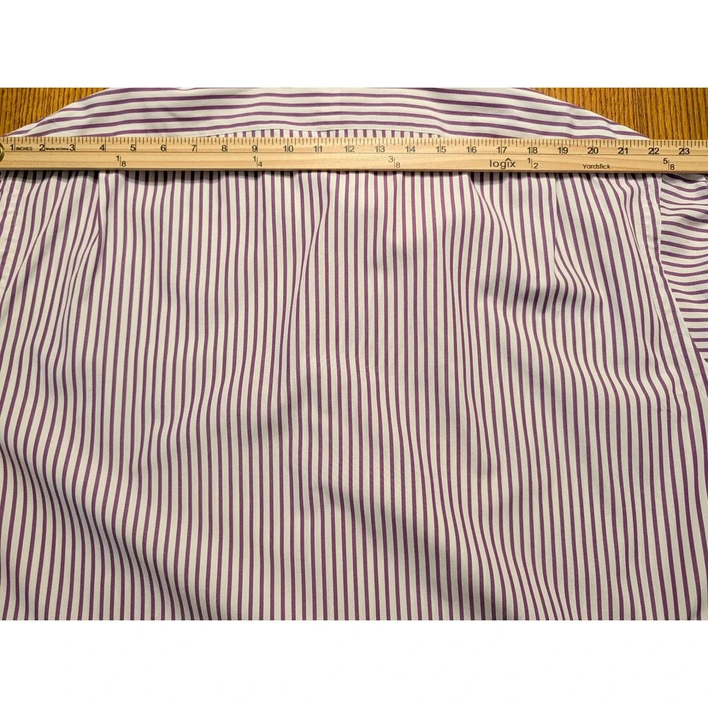 Polo Ralph Lauren Lowell Sport Shirt Mens XL Purple White Striped Button Down